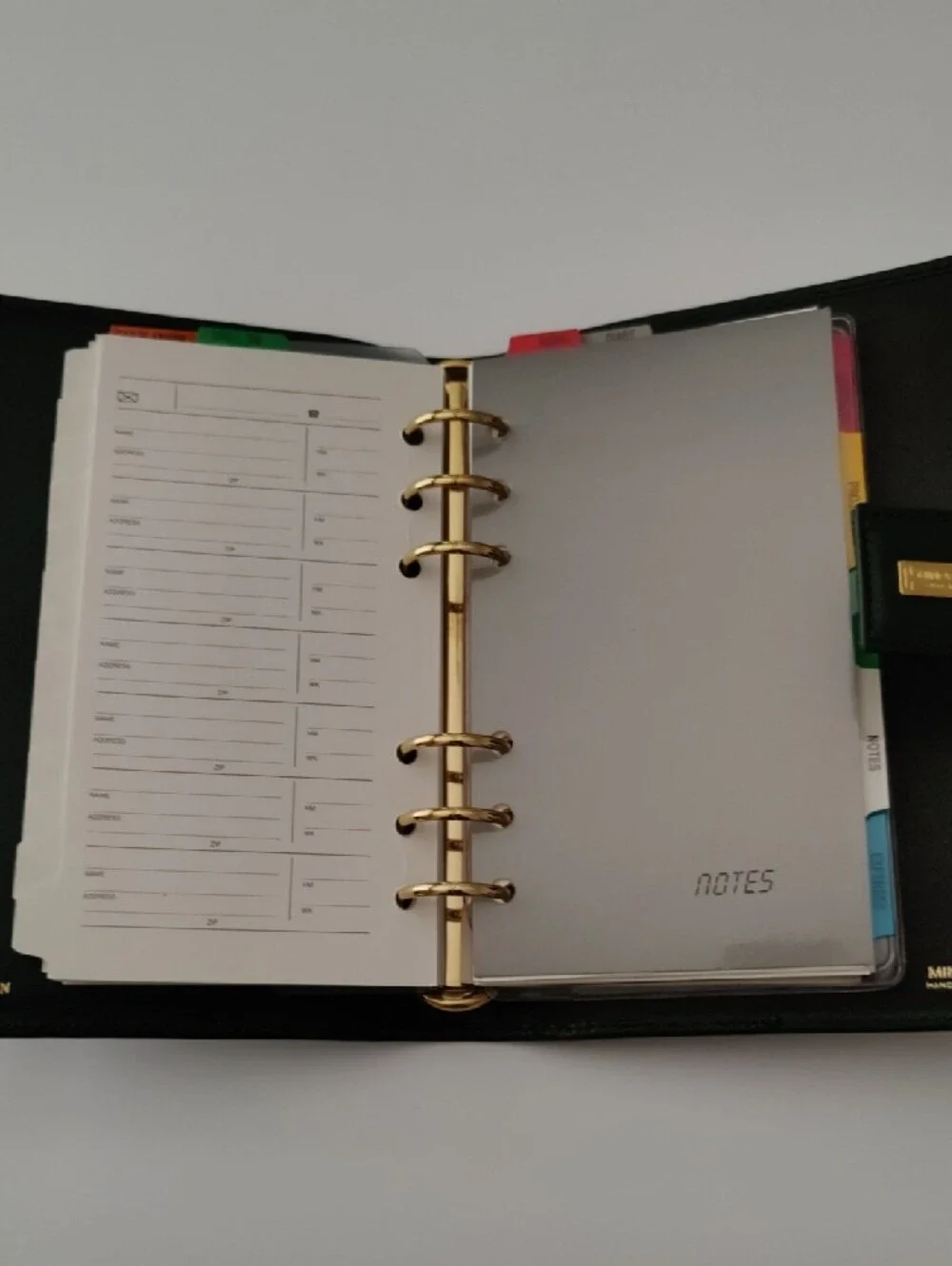 Brand New - Green Leather Folio with Snap Closure. Made In Italy